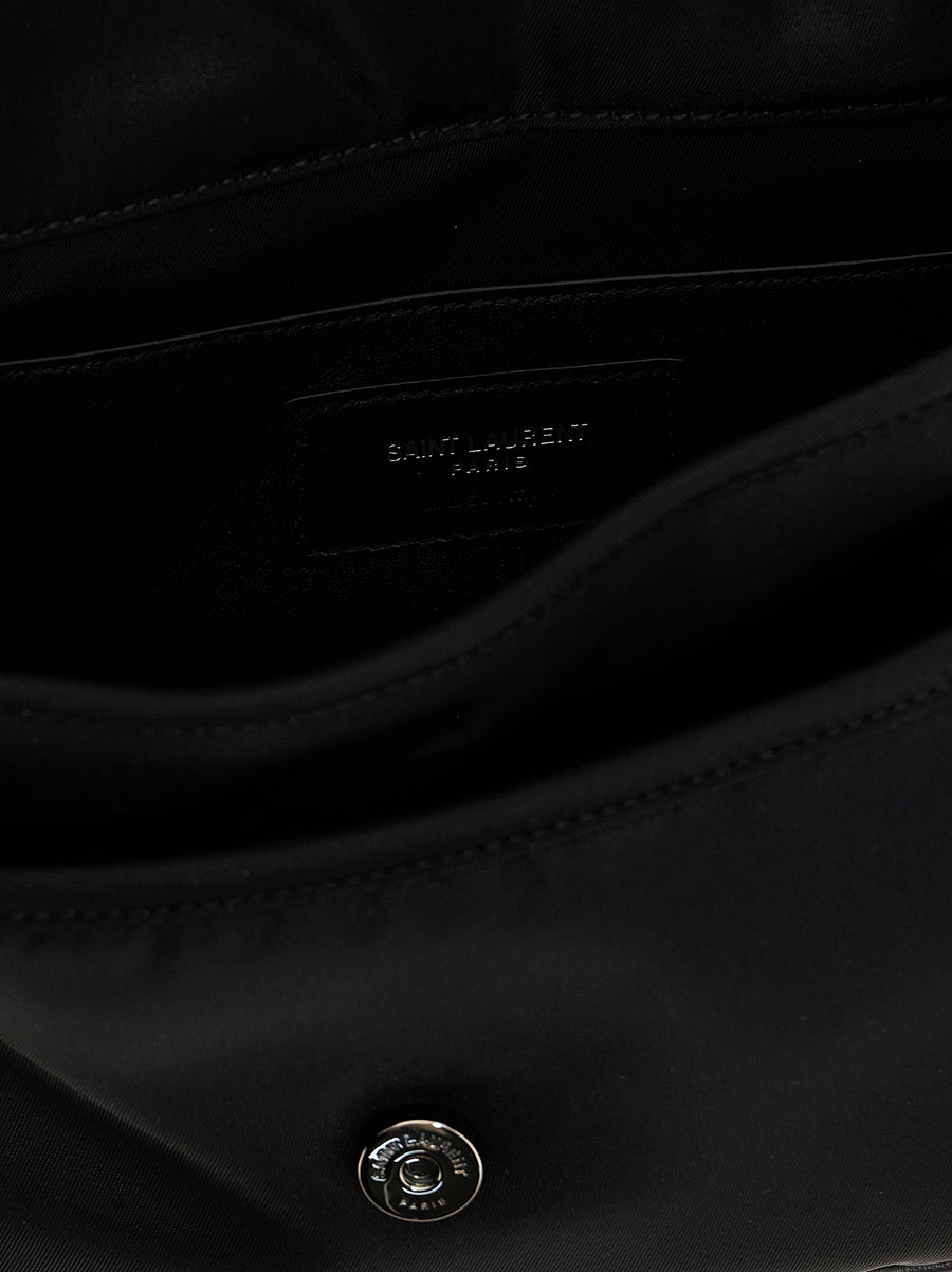 Saint Laurent Niki Messenger Crossbody Bag For Men Nylon Black Compact Silhouette And Handsfree Daily Use