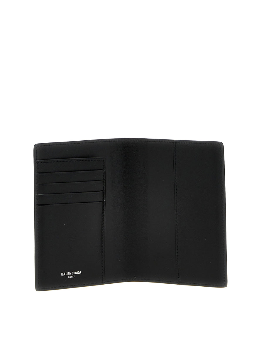 Balenciaga Logo Leather Passport Holder