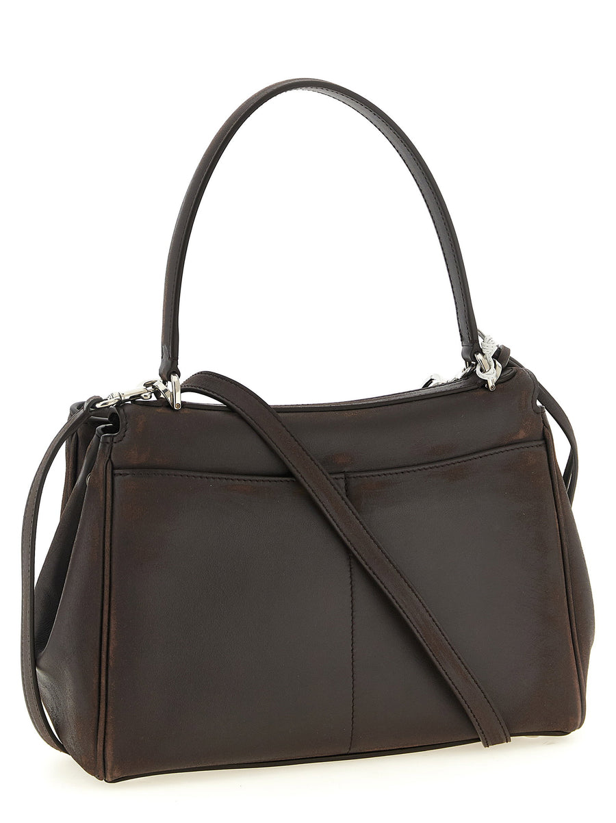 Balenciaga Rodeo Small Handbag Luxurious Waxed Calf Leather With Fixed Handle And Removable Shoulder Strap For Women