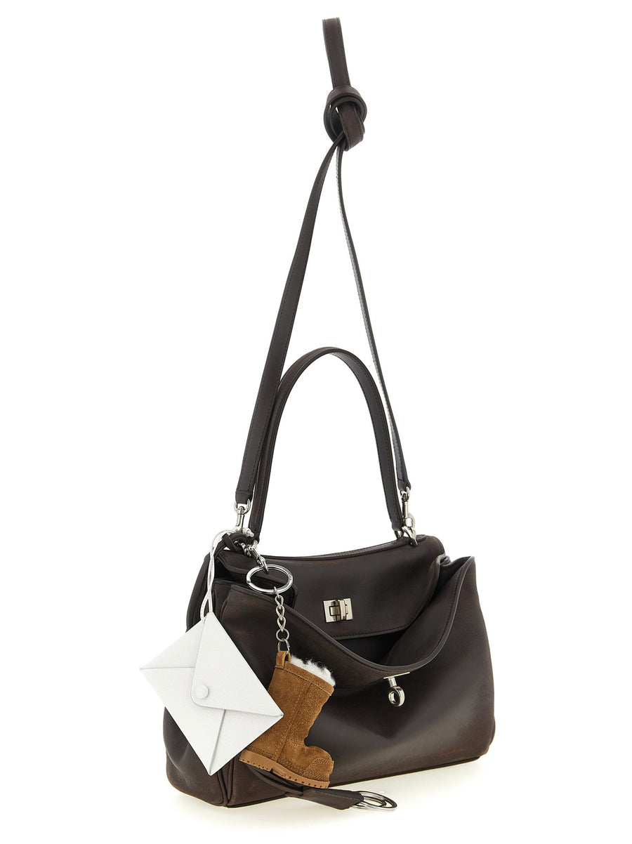 Balenciaga Rodeo Small Handbag Luxurious Waxed Calf Leather With Fixed Handle And Removable Shoulder Strap For Women
