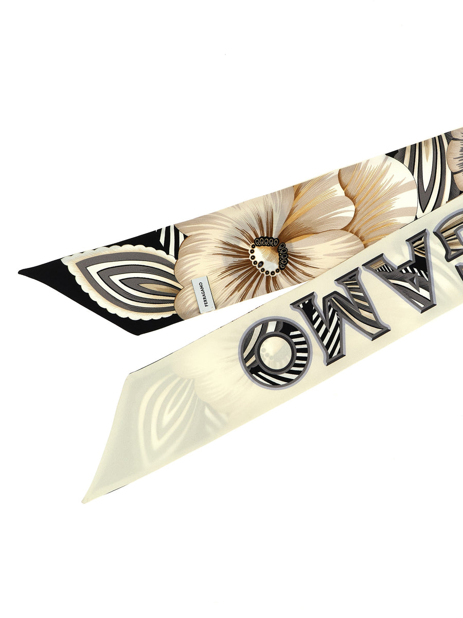 Ferragamo Silk Bandeau Brezza Scarf for Women Pure Silk 140x70cm Timeless Luxury