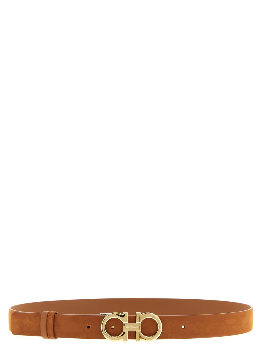Ferragamo Gancini Reversible Belt for Women Premium Calfskin Leather Two Way Versatile Everyday Accessory