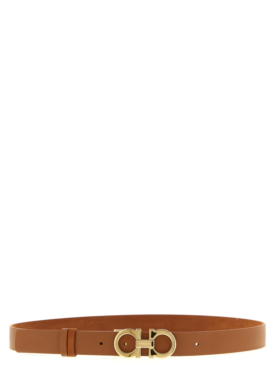 Ferragamo Gancini Reversible Belt for Women Premium Calfskin Leather Two Way Versatile Everyday Accessory