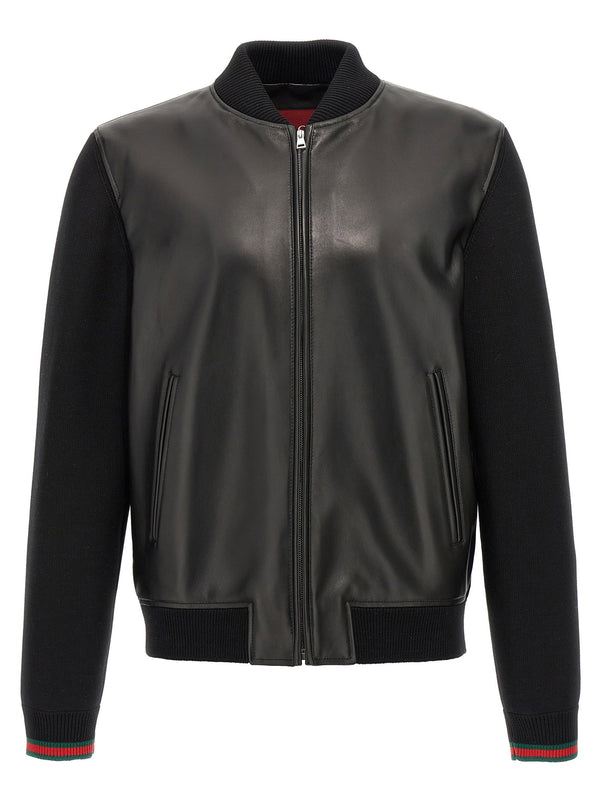 Gucci Bimaterial Bomber Jacket