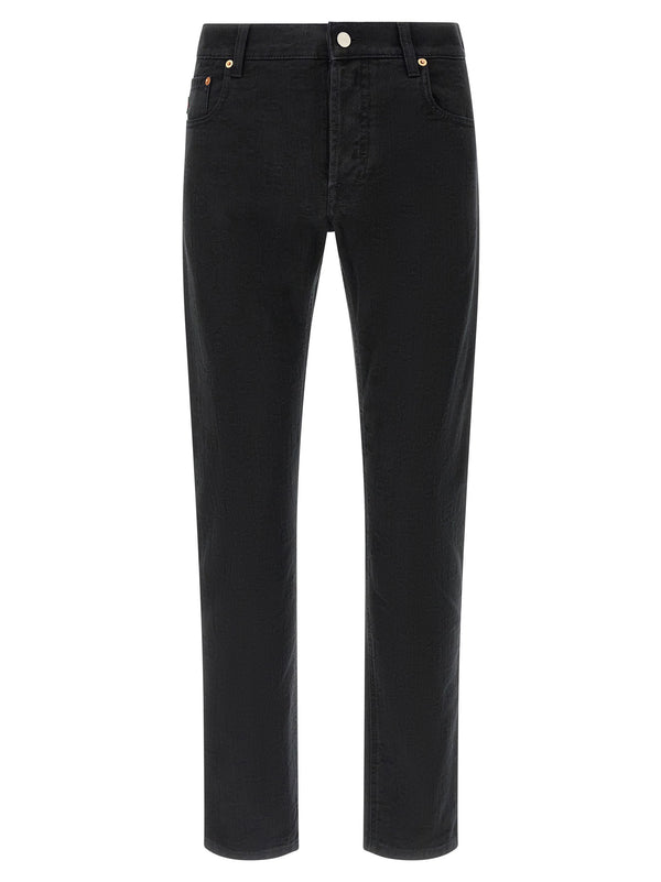 Gucci Gg Jacquard Denim Jeans