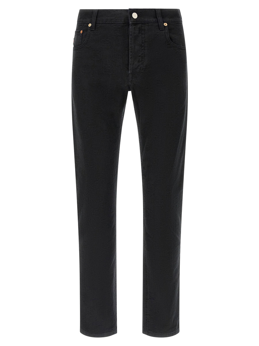Gucci Gg Jacquard Denim Jeans