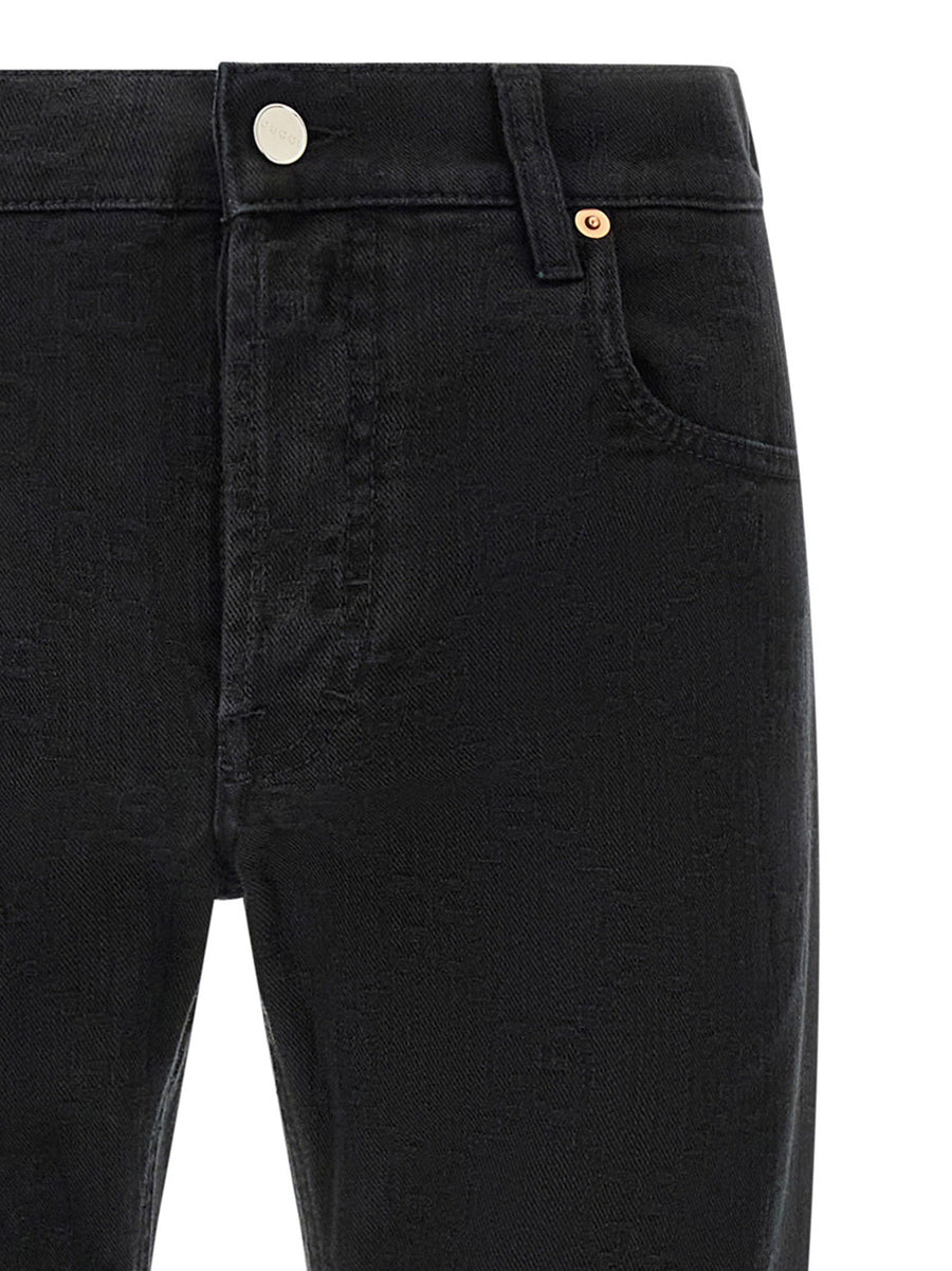 Gucci Gg Jacquard Denim Jeans