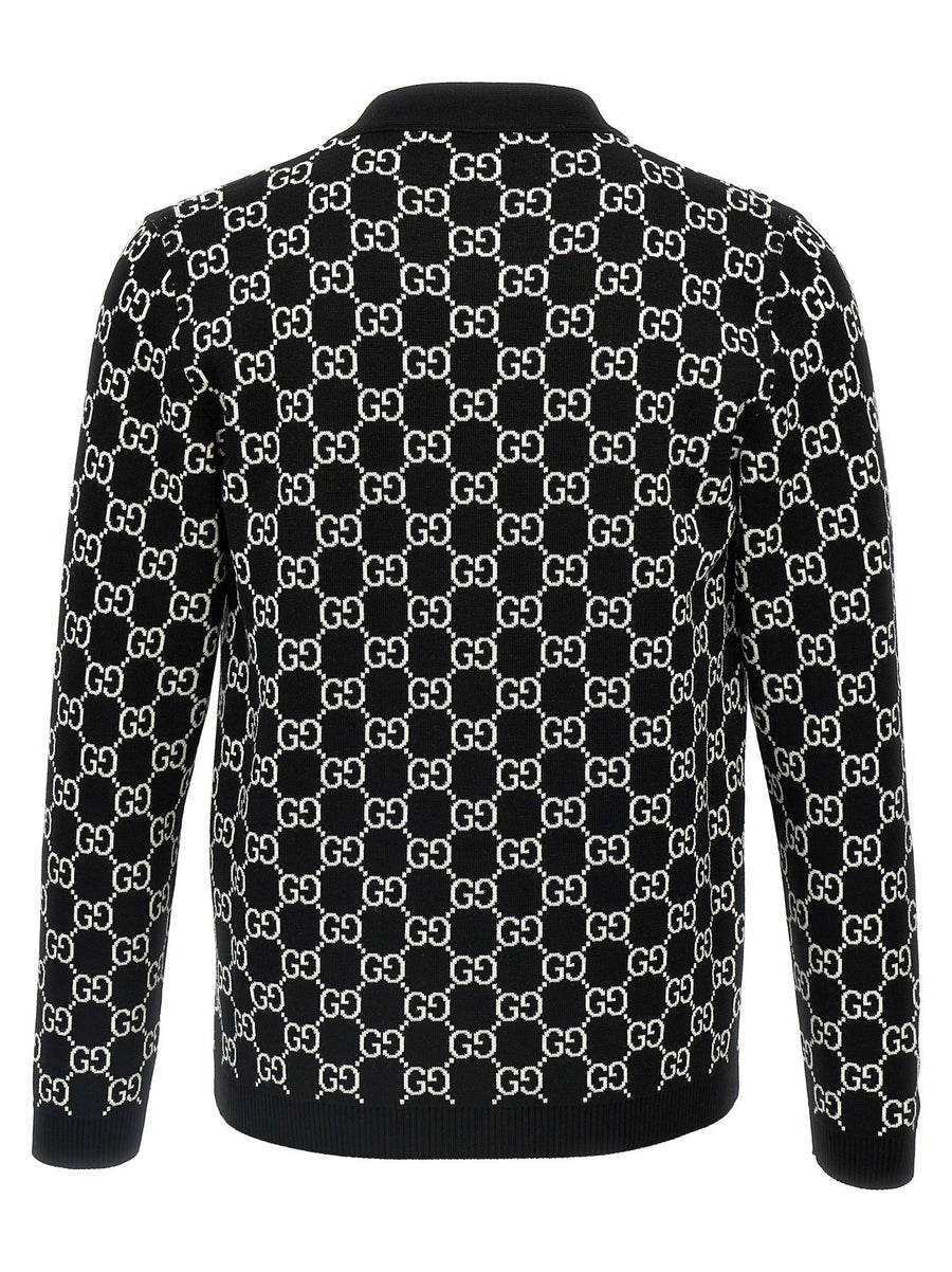 Gucci GG Reversible Wool Cardigan Women White Black