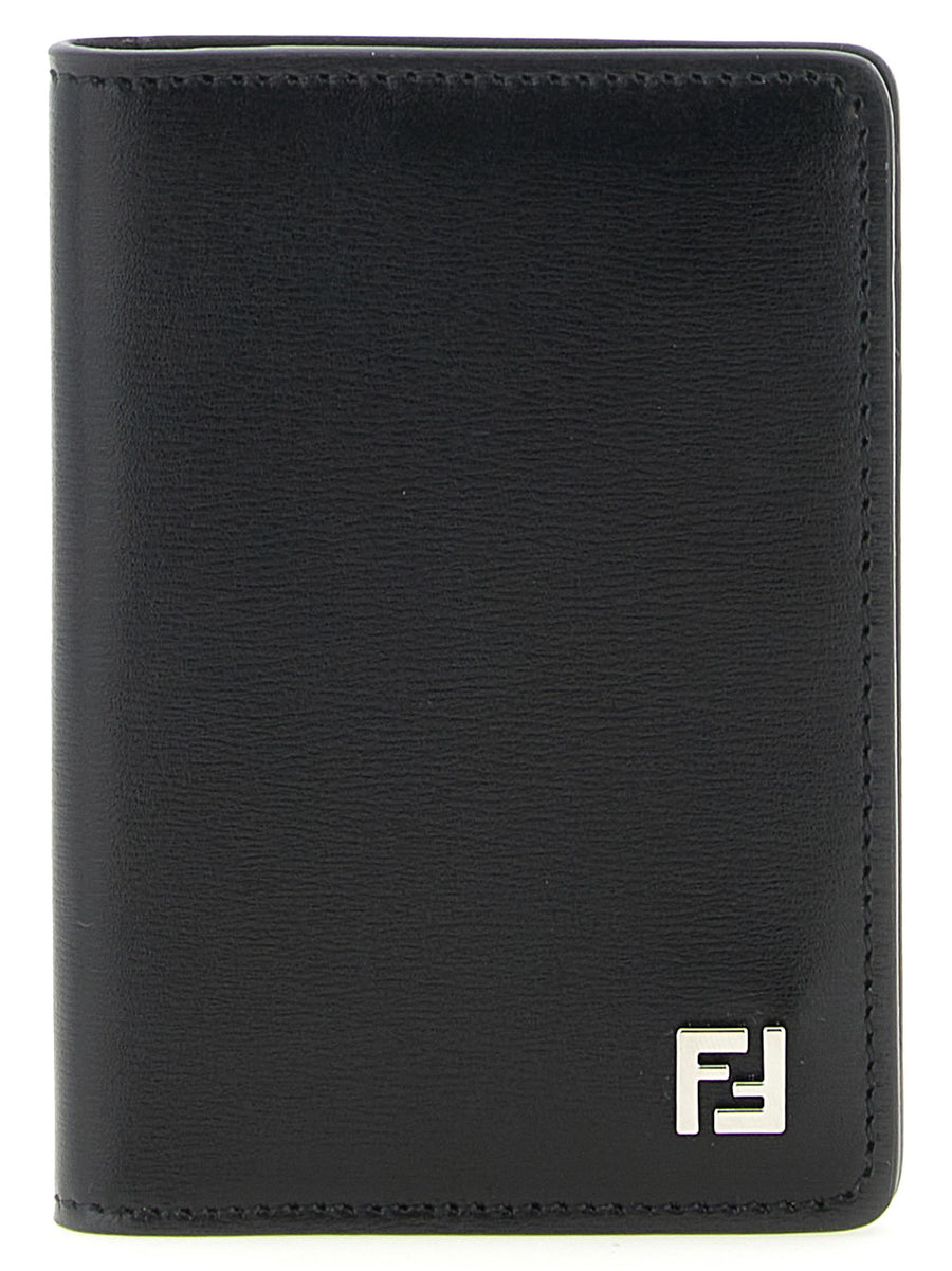 Fendi Squared FF Card Holder For Men Premium Calfskin Ultra Slim Wallet Alternative