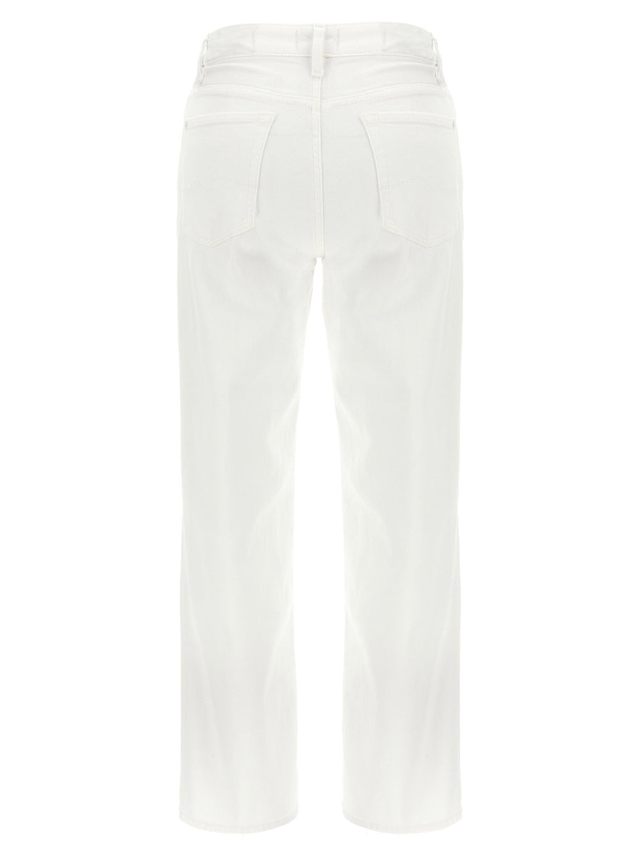 7 For All Mankind Calie White Ankle Jeans Five Pocket Denim
