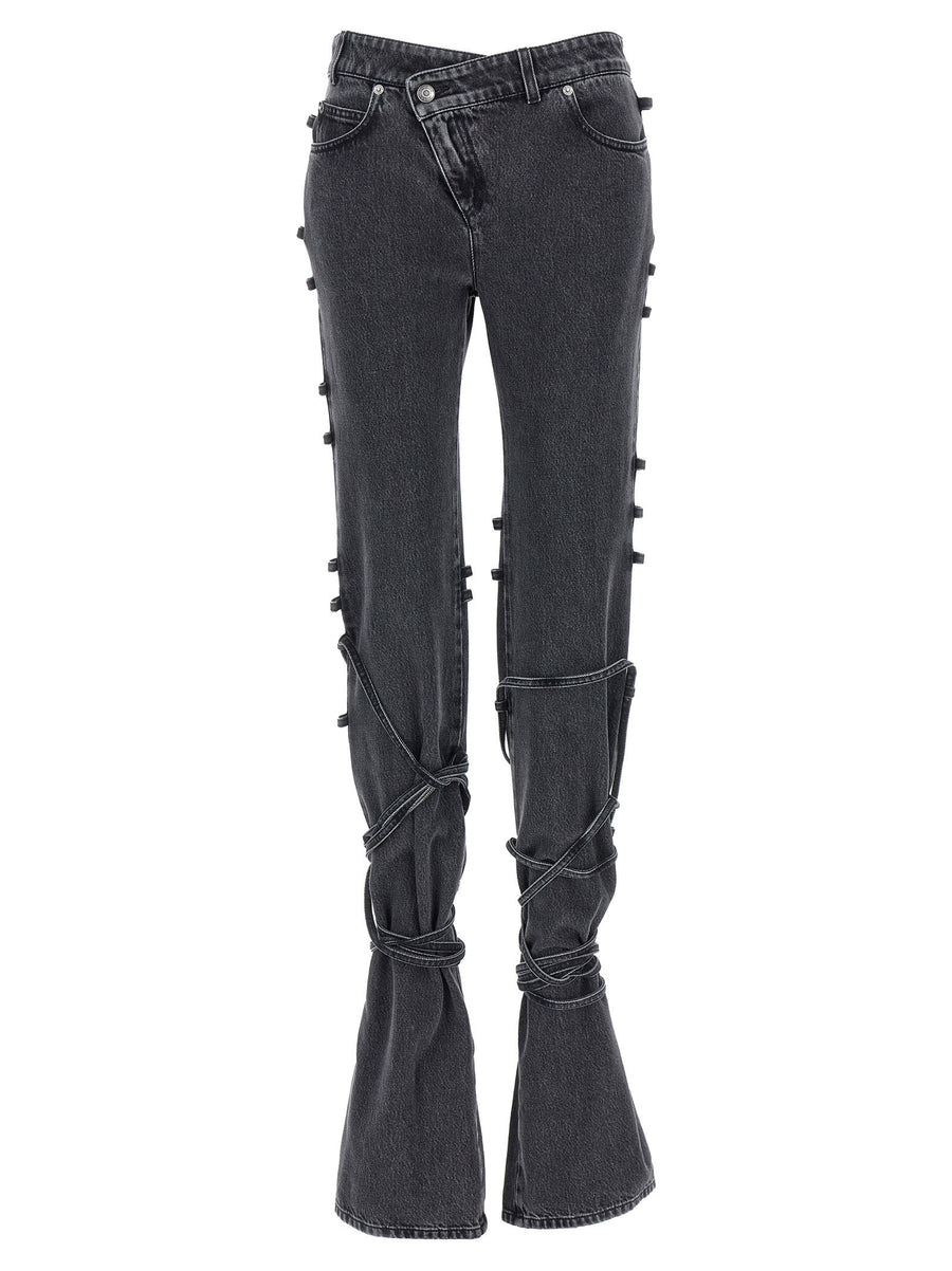Alexander McQueen Jeans Women's Asymmetric Closure For Modern Edge And Luxury Denim