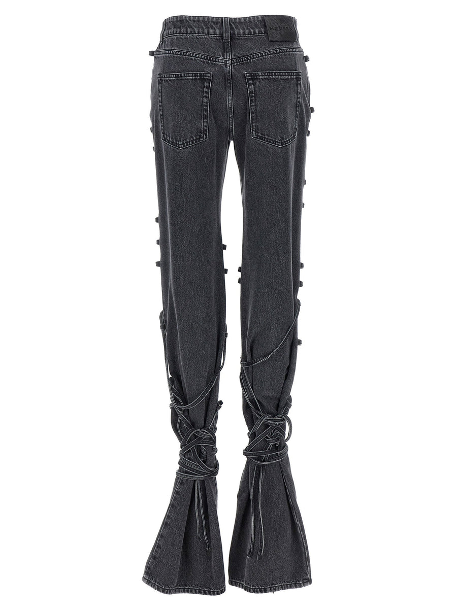 Alexander McQueen Jeans Women's Asymmetric Closure For Modern Edge And Luxury Denim