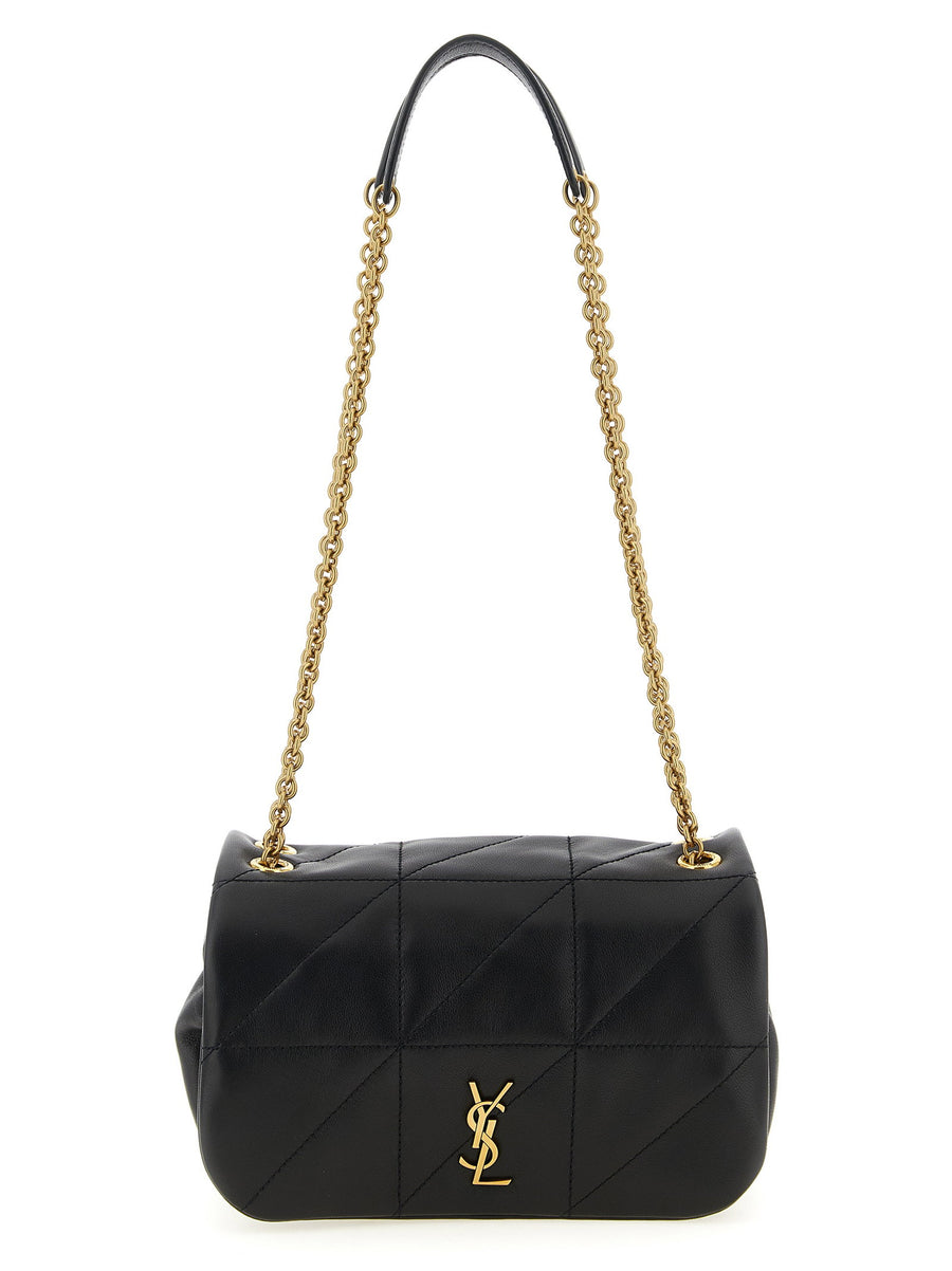 Saint Laurent Jamie 4.3 Mini Shoulder Bag Black Lamb Leather Compact Luxury For Women Quilted Carre Rive Gauche