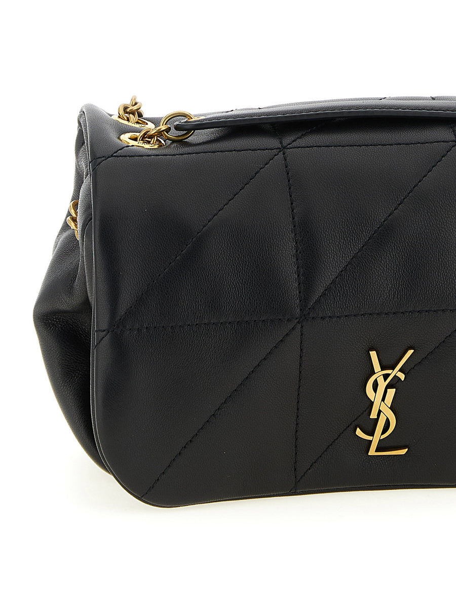 Saint Laurent Jamie 4.3 Mini Shoulder Bag Black Lamb Leather Compact Luxury For Women Quilted Carre Rive Gauche