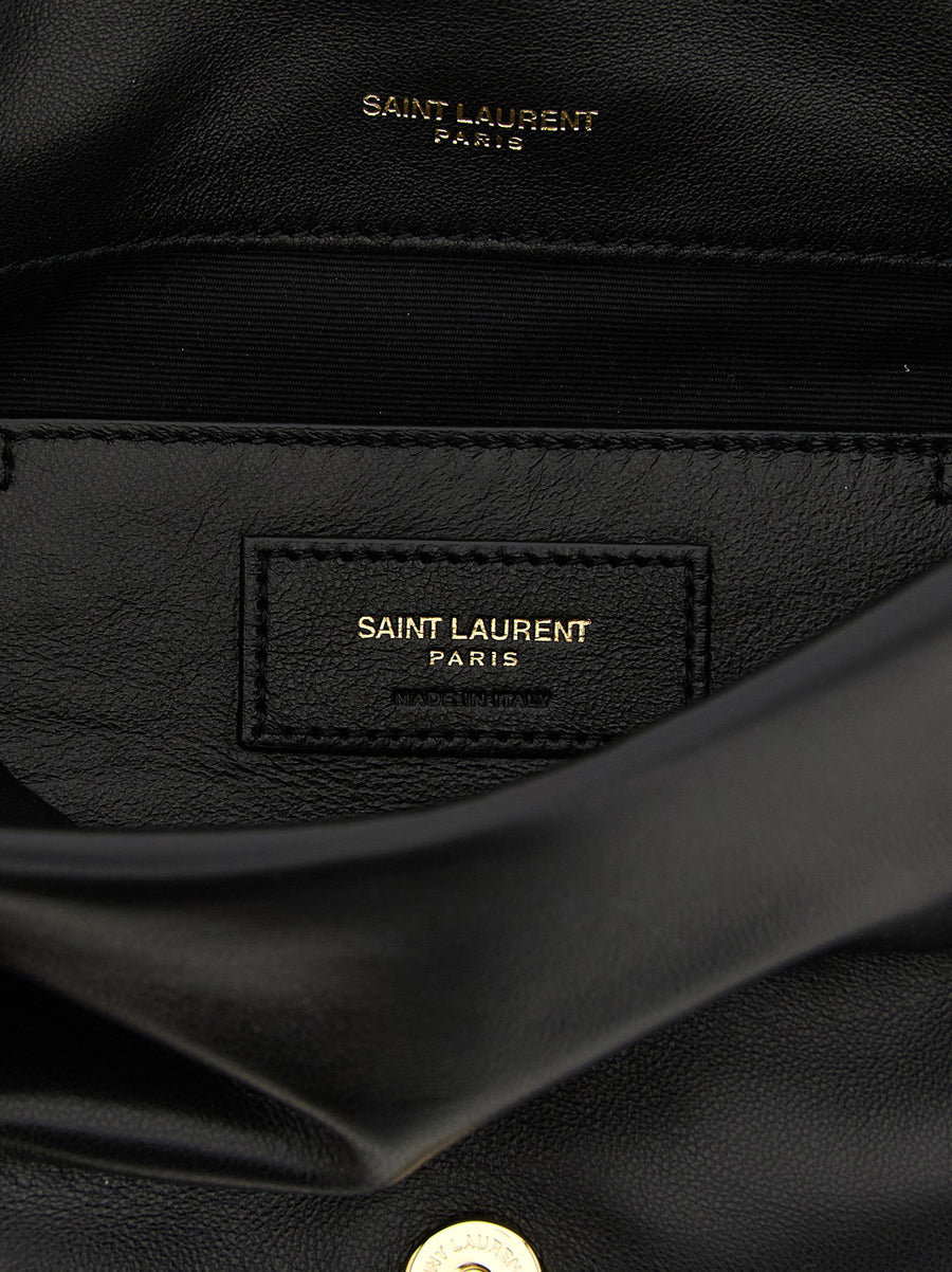Saint Laurent Jamie 4.3 Mini Shoulder Bag Black Lamb Leather Compact Luxury For Women Quilted Carre Rive Gauche