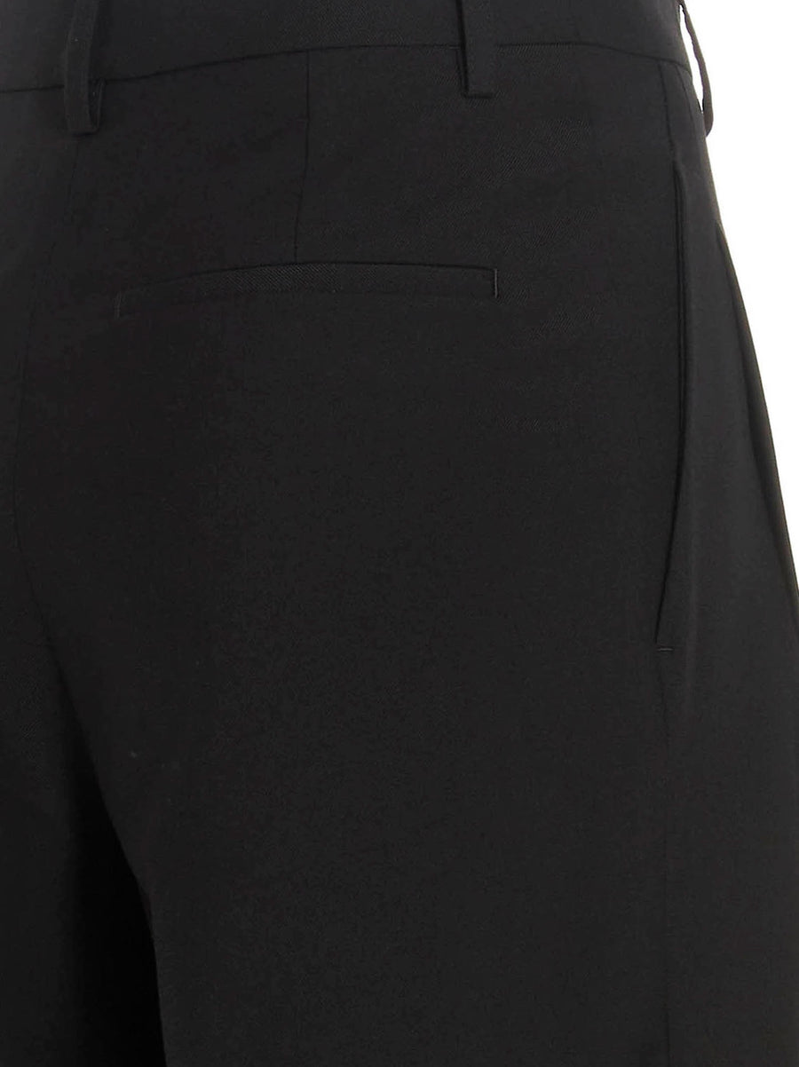 Burberry Madge Pants 100 Percent Wool Wide Leg Trousers With Front Pleats For Women Versatile Office To Evening