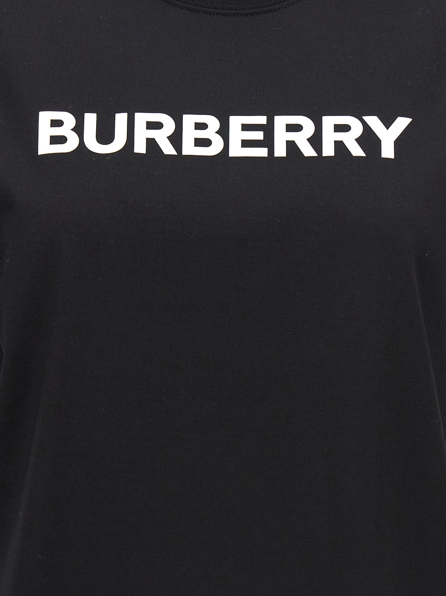 Burberry Margot T Shirt For Women Ultra Soft 100 Percent Cotton Logo Print Minimalist Crew Neck