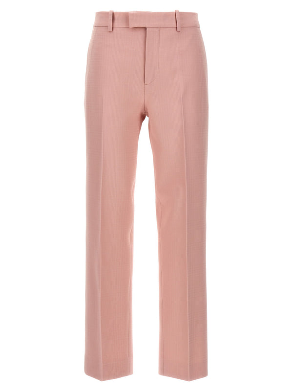 Burberry Tailored Trousers For Women Pink Virgin Wool Day To Evening Professional Workwear