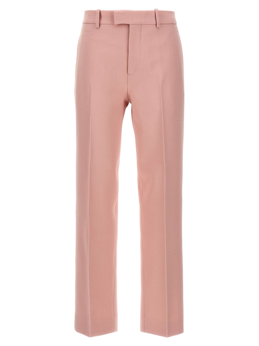 Burberry Tailored Trousers For Women Pink Virgin Wool Day To Evening Professional Workwear