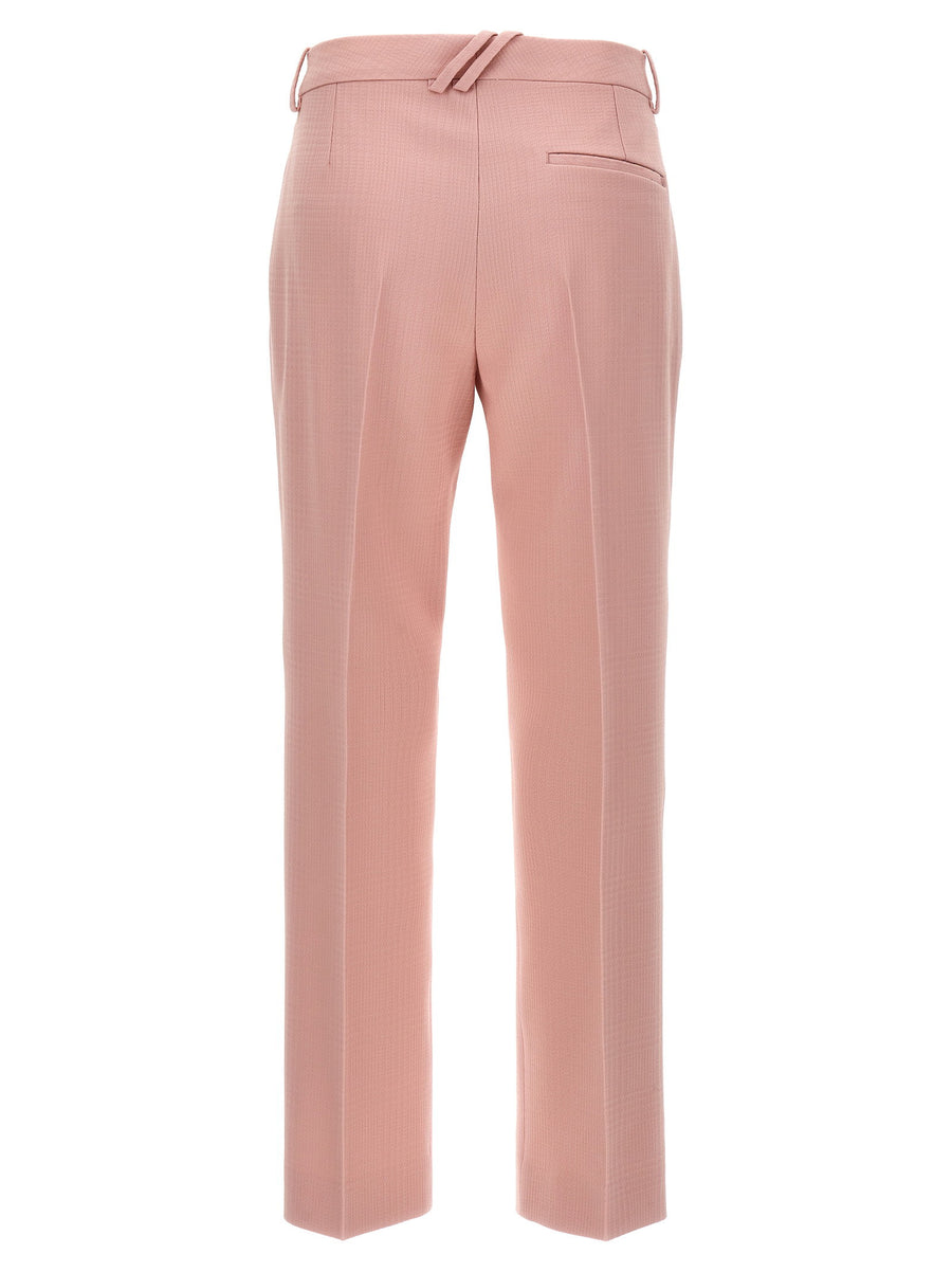 Burberry Tailored Trousers For Women Pink Virgin Wool Day To Evening Professional Workwear