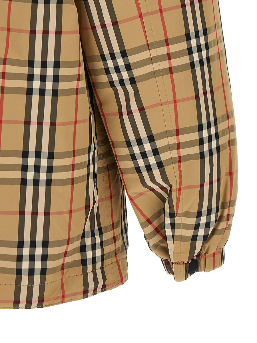 Burberry Rainford Reversible Jacket For Men Premium Nylon Knight Patch And Check Trim Travel Ready
