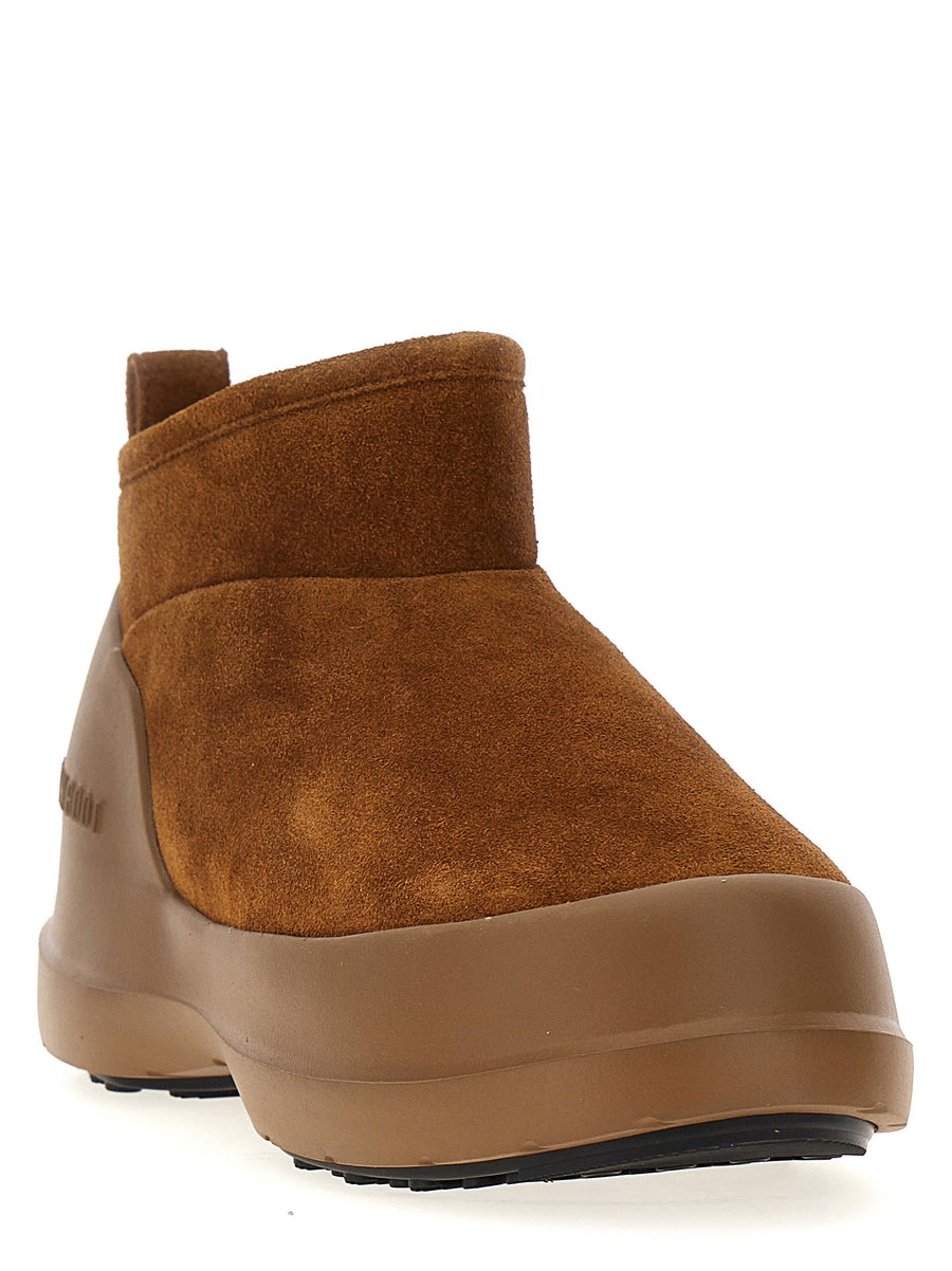 Moon Boot Luna Low Winter Boots For Women Warm Fur Lined Ankle Boot With Non Slip Sole