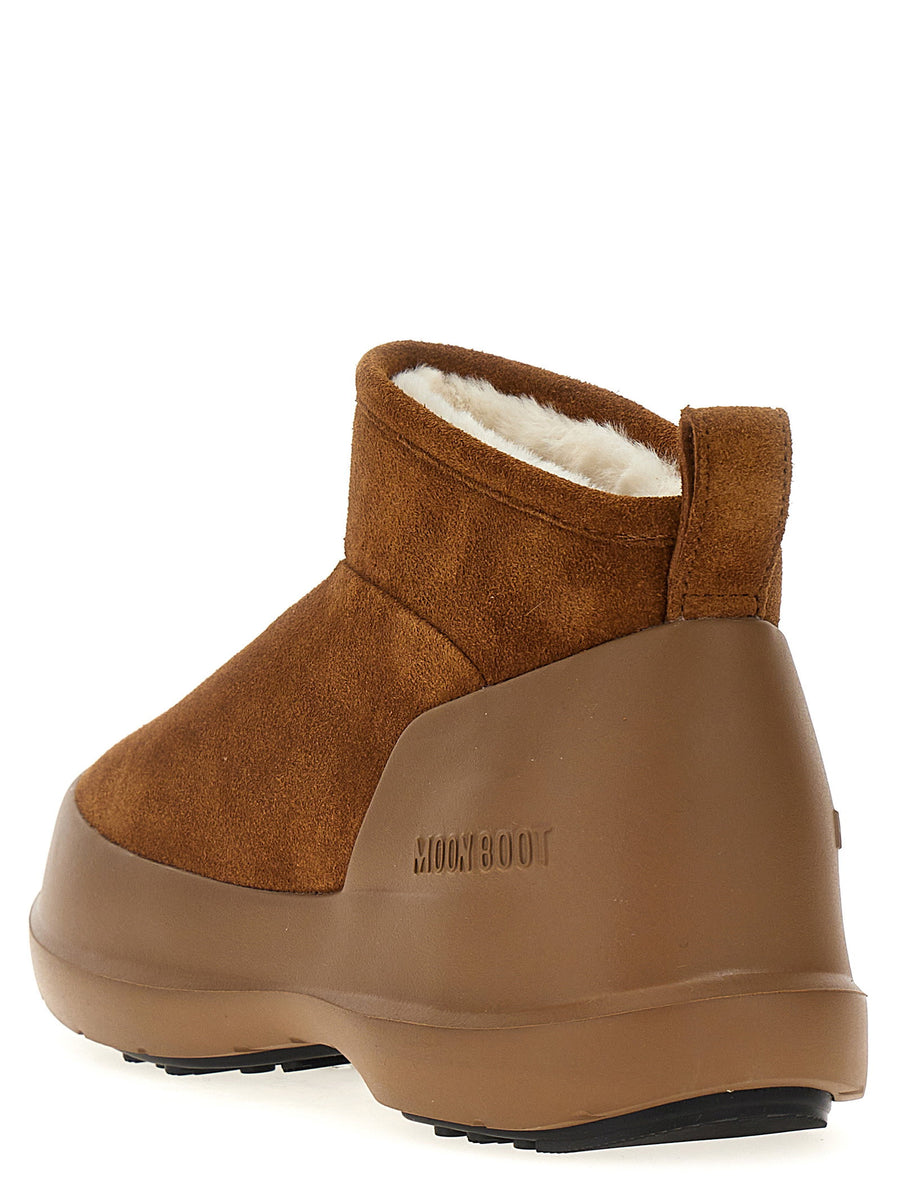 Moon Boot Luna Low Winter Boots For Women Warm Fur Lined Ankle Boot With Non Slip Sole