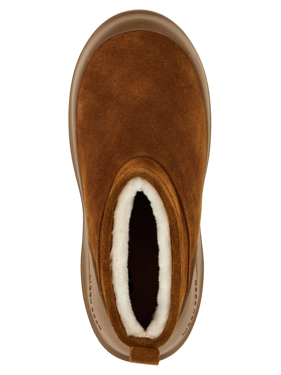 Moon Boot Luna Low Winter Boots For Women Warm Fur Lined Ankle Boot With Non Slip Sole