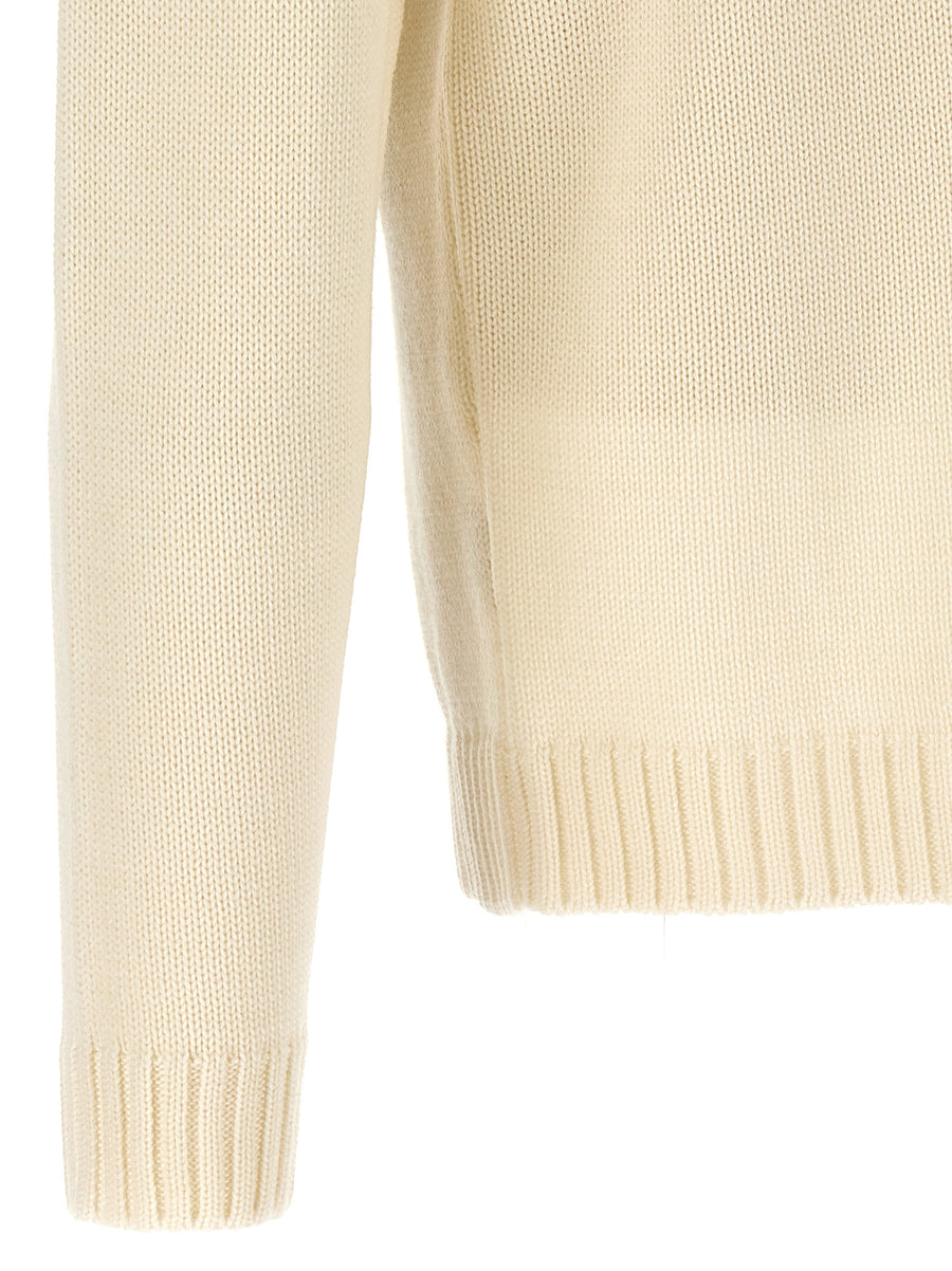 Zanone Turtleneck Sweater White Virgin Wool, Elegant Layering for Women, Refined Warmth