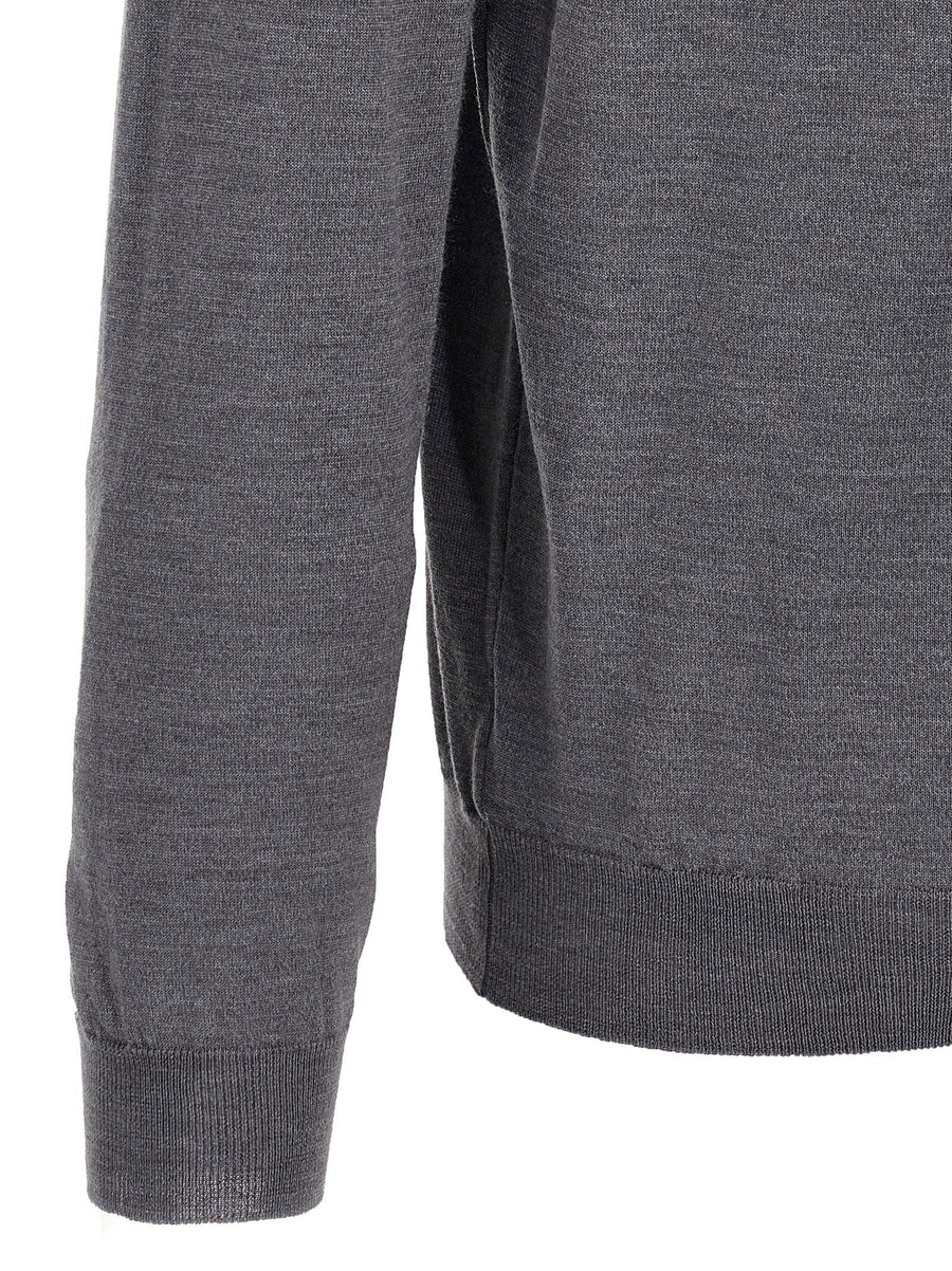 Zanone Virgin Wool Polo Shirt for Men Premium Luxurious Flexwool Comfort in Gray