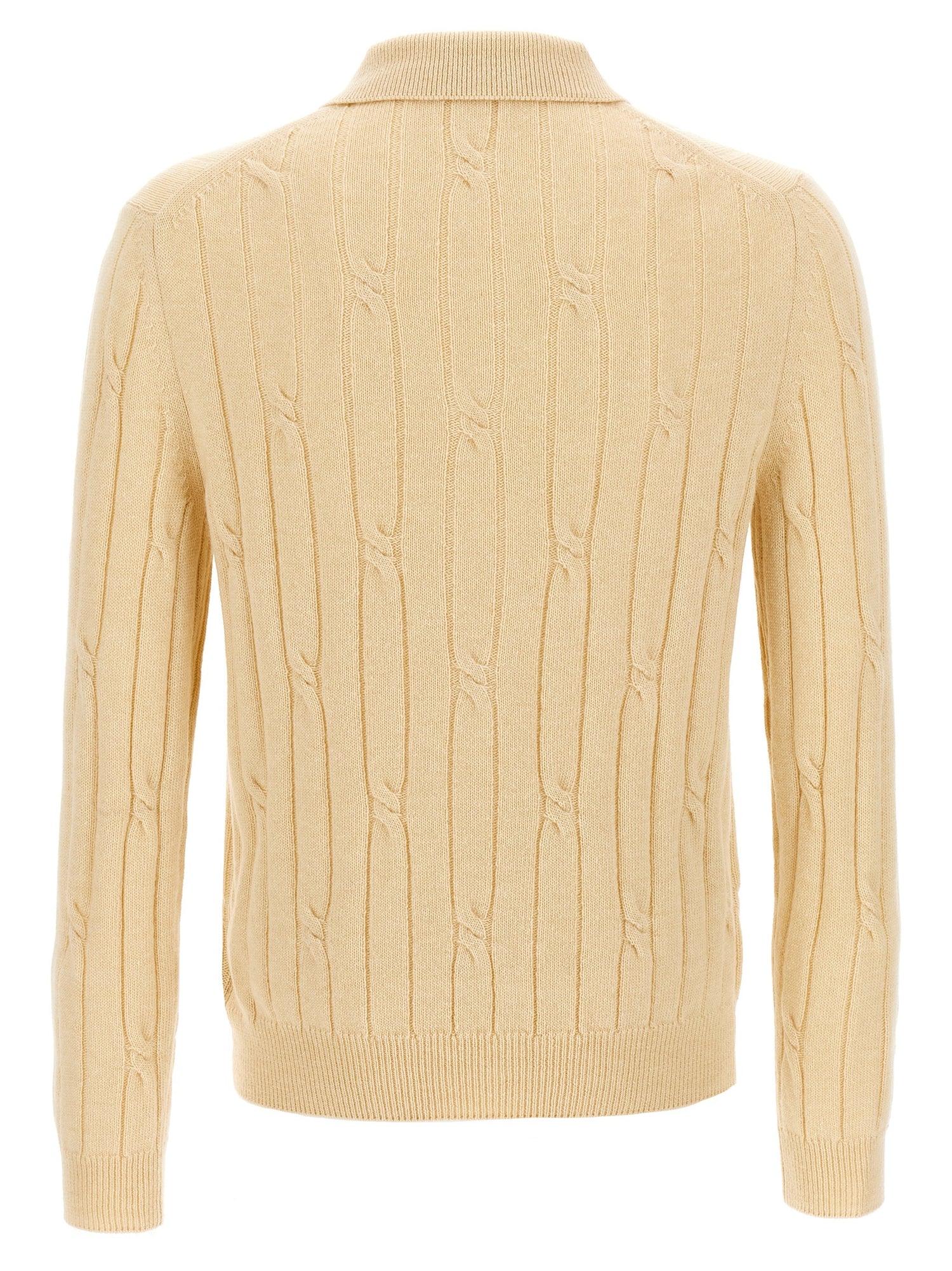Zanone Braided Wool Polo Shirt
