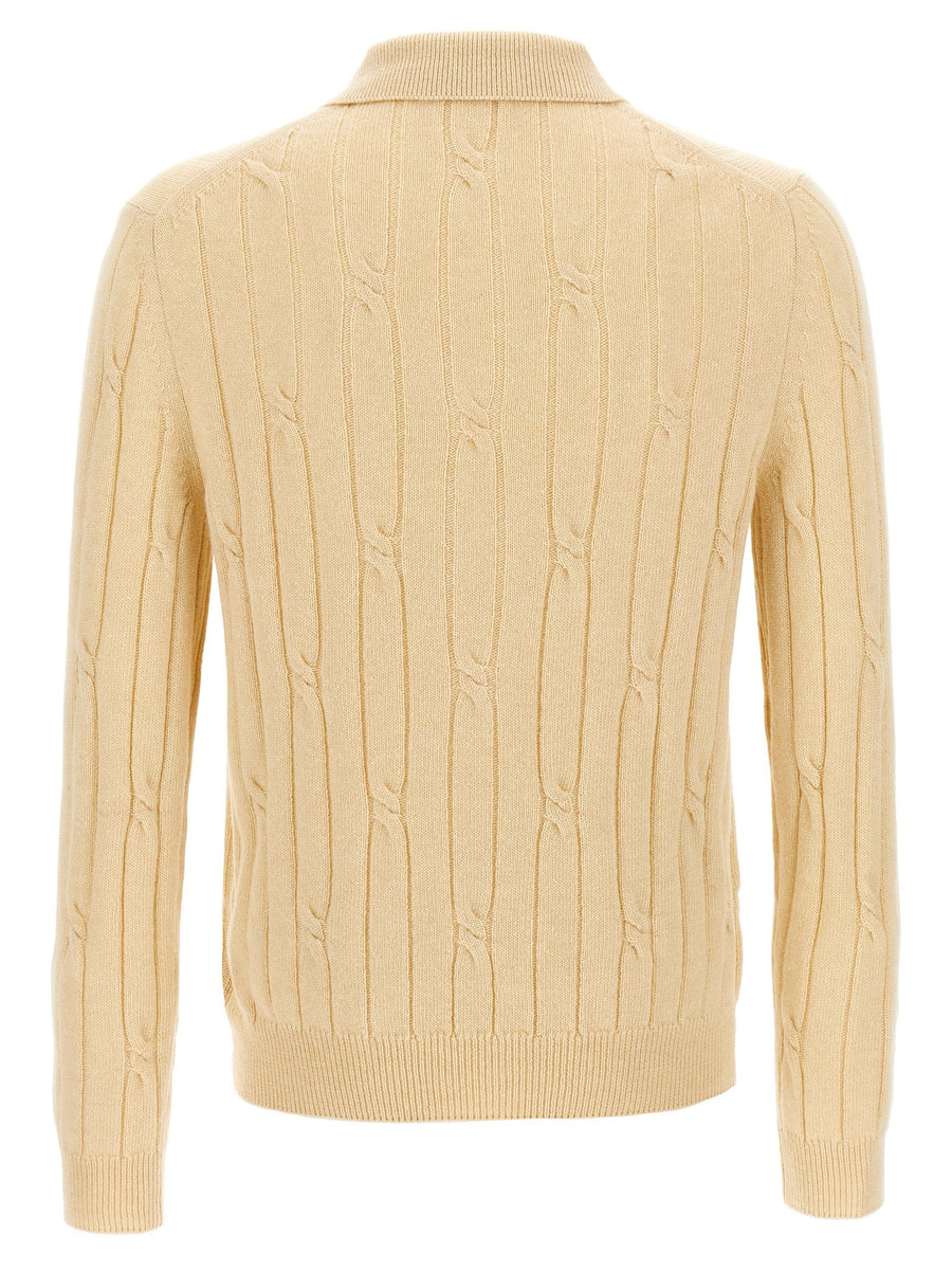 Zanone Braided Wool Polo Shirt