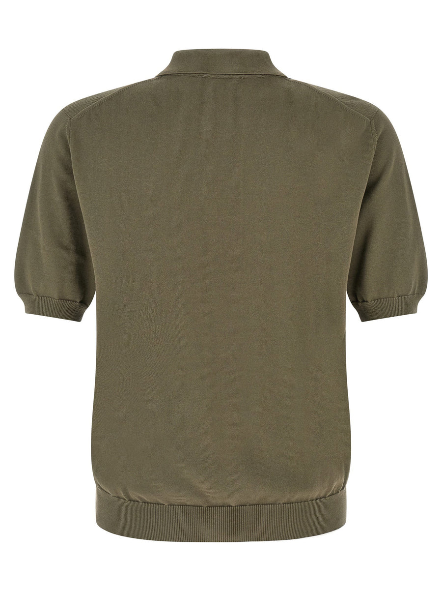 Zanone Cotton Knit Polo Shirt