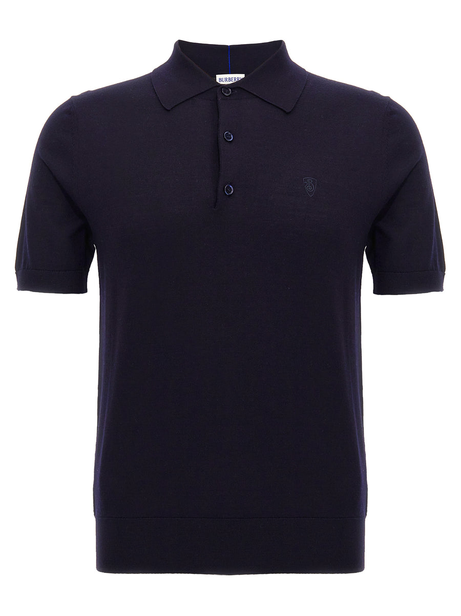 Burberry Wool Polo Shirt 100 Percent Wool Luxury For Modern Men Smart Casual Office Ready With Front Embroidery