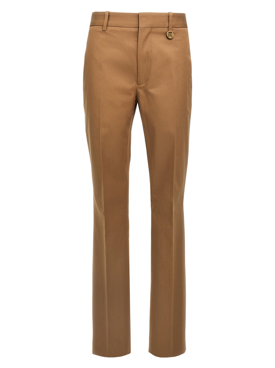Burberry Women Beige 100 Percent Cotton Straight Leg Trousers Timeless Refined Premium Everyday Wear