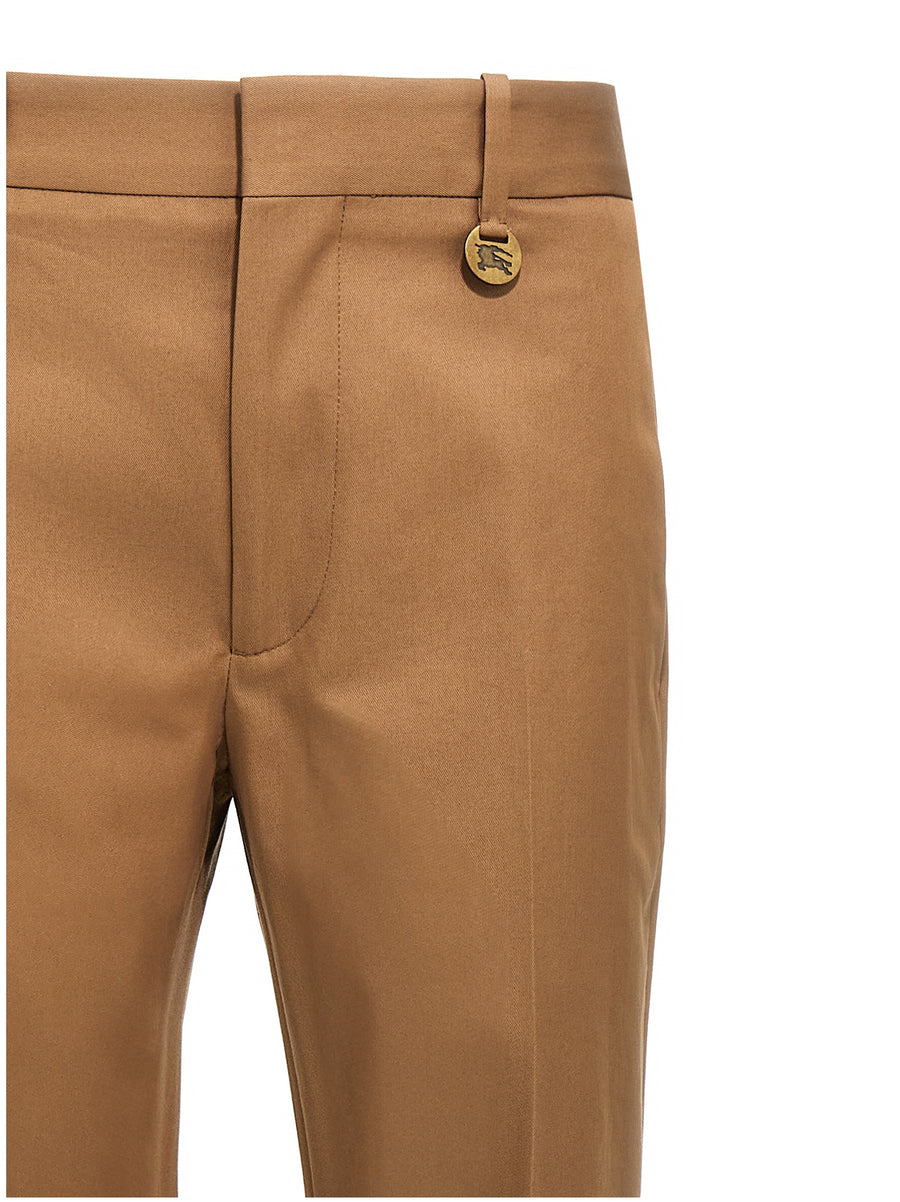 Burberry Women Beige 100 Percent Cotton Straight Leg Trousers Timeless Refined Premium Everyday Wear