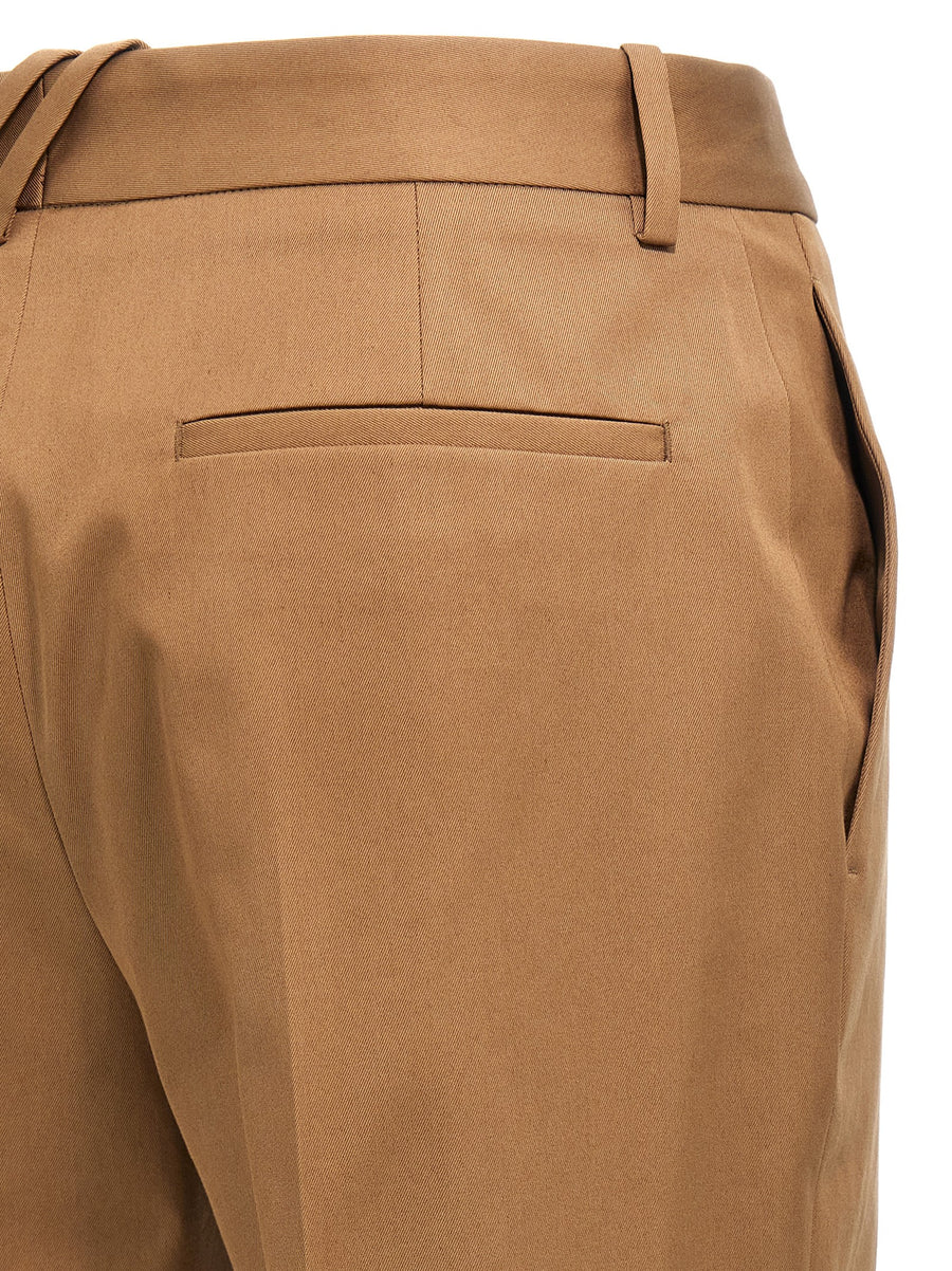 Burberry Women Beige 100 Percent Cotton Straight Leg Trousers Timeless Refined Premium Everyday Wear