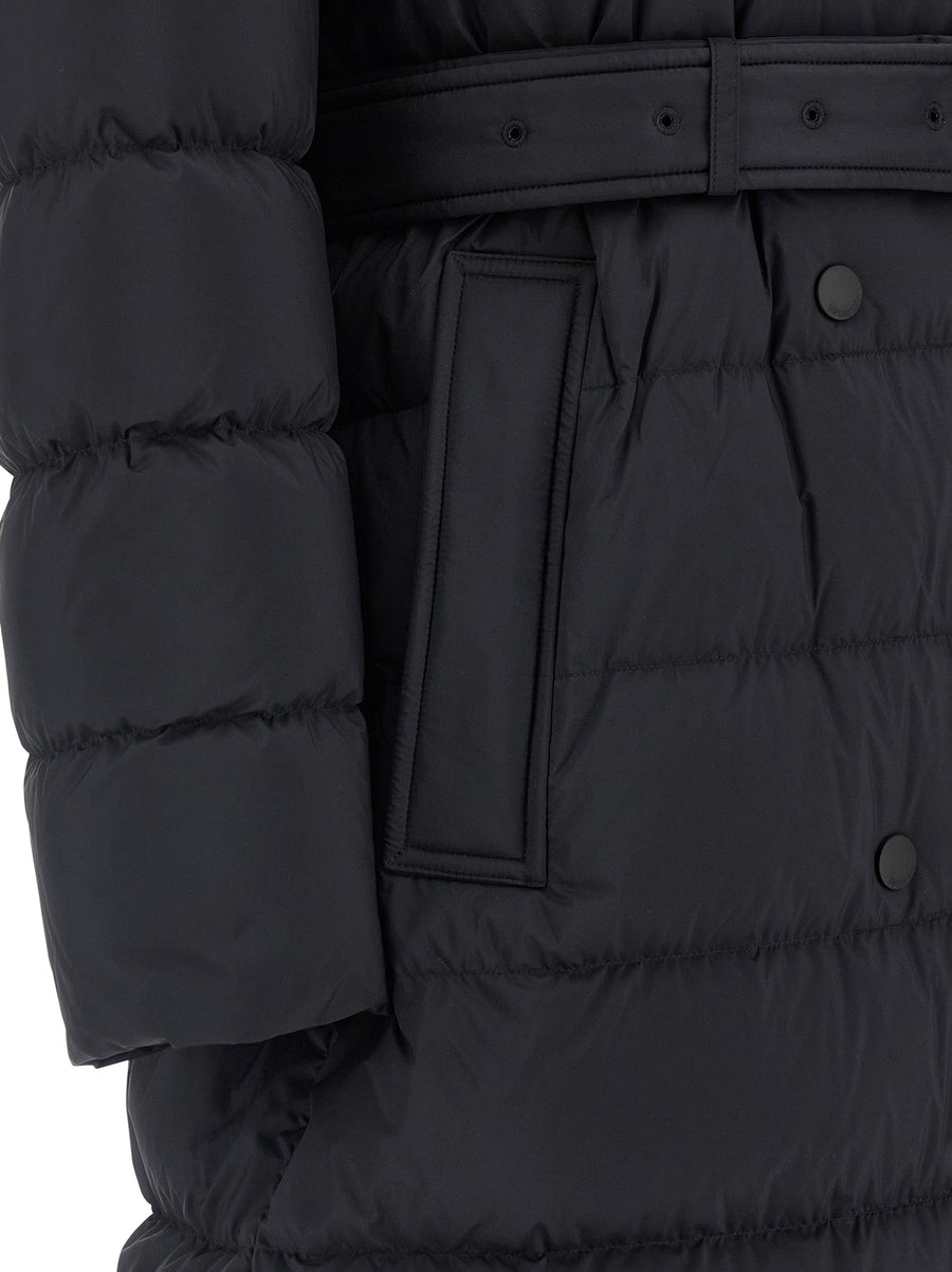 Burberry Padded Trench Coat For Women With Removable Hood Belted Silhouette Cozy Weatherproof