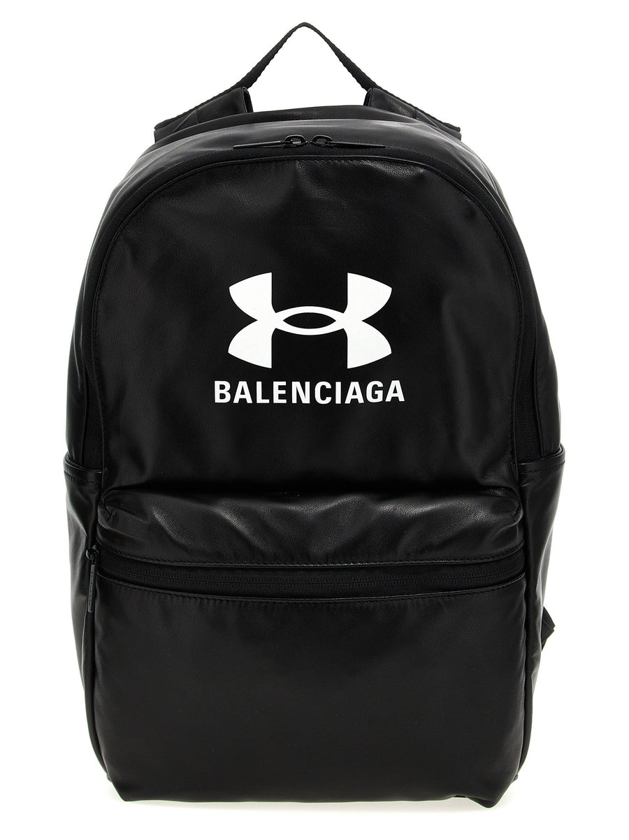 Balenciaga Backpack Under Armour Collaboration For Men Premium Lambskin Leather And Versatile Luxury