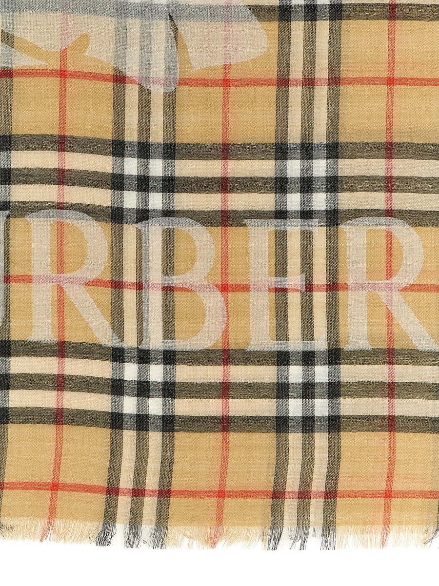 Burberry Scarf Equestrian Knight Design For Women Timeless Luxury Warmth And Heritage Fringed Edges
