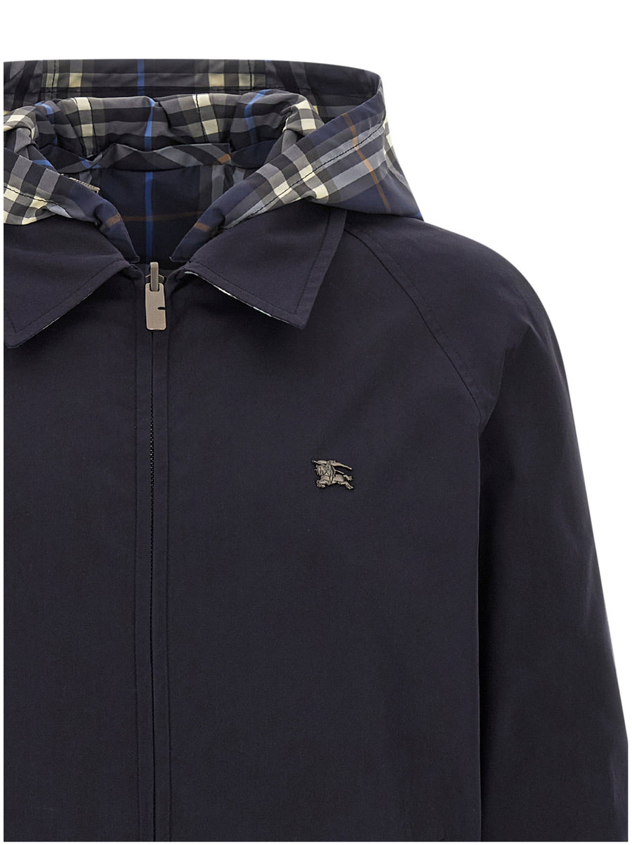 Burberry Hodson Reversible Jacket For Men Two Looks In One Premium Cotton With Burberry Check