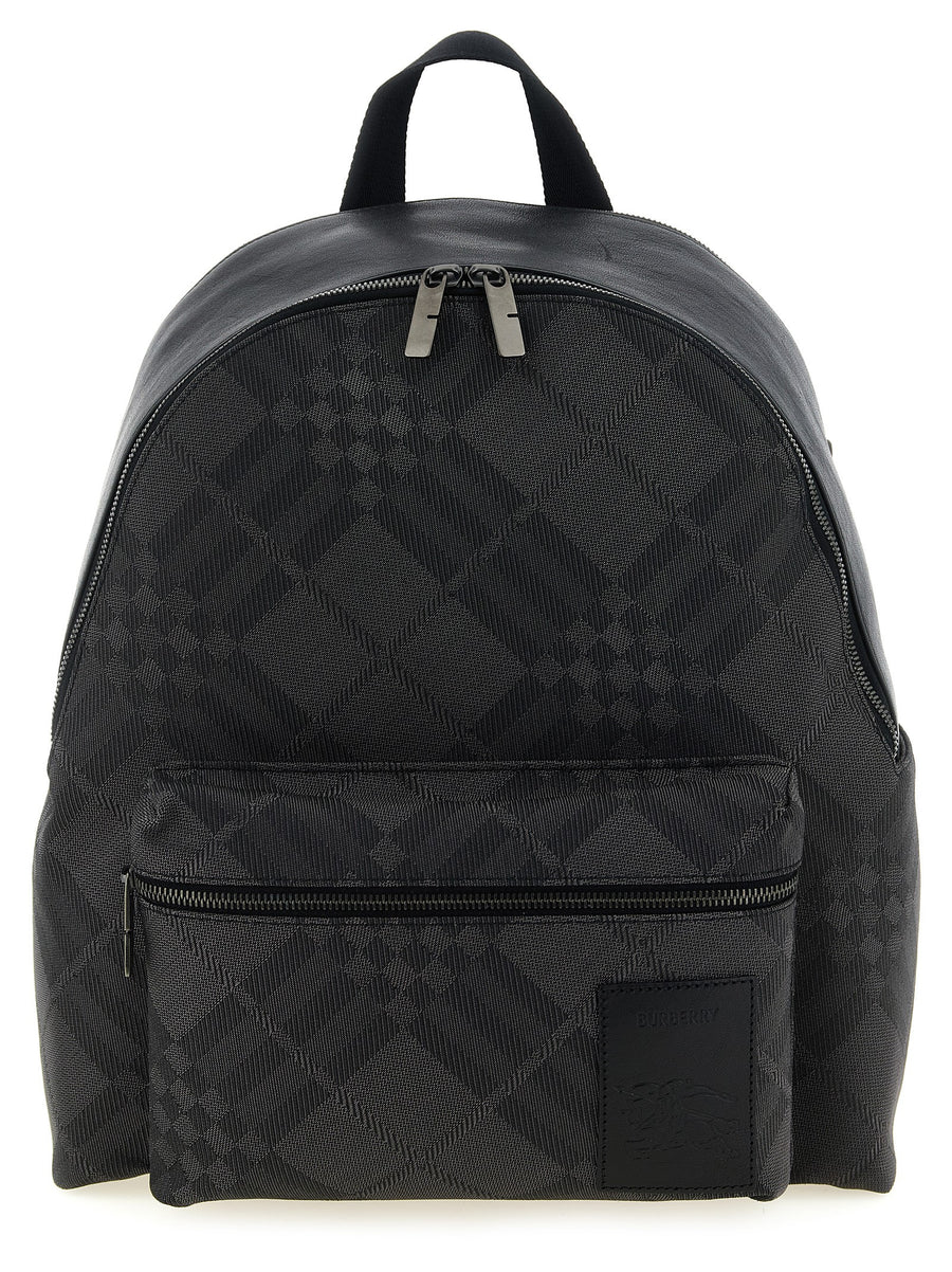Burberry Chester Backpack For Men Nylon Blend With Multi Pocket System And Luxury Embossed Logo