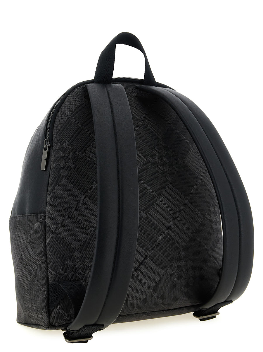 Burberry Chester Backpack For Men Nylon Blend With Multi Pocket System And Luxury Embossed Logo