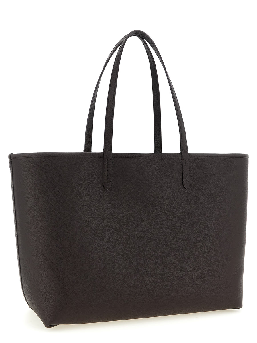 Burberry Reversible Bloomsbury Medium Shopper Bag Leather Exterior Or Burberry Check Fabric For Women