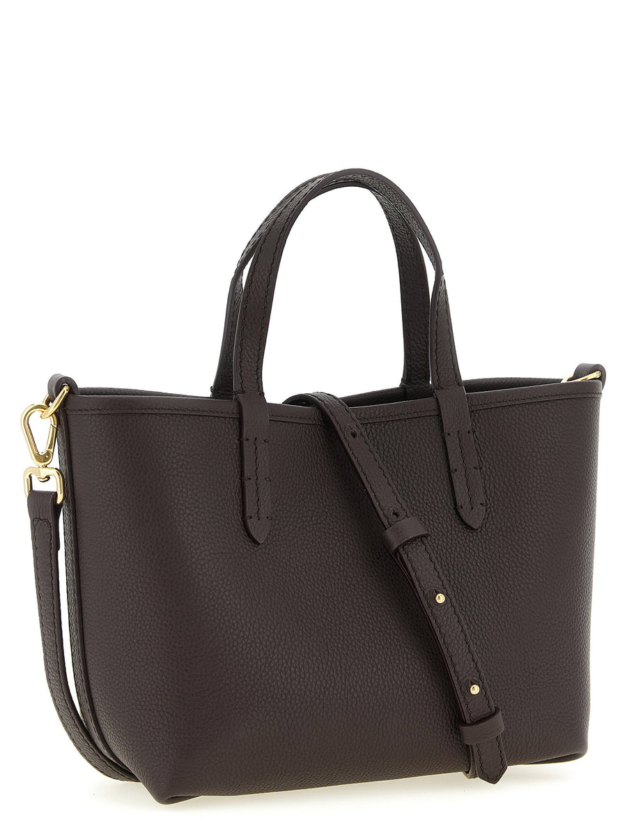Burberry Bloomsbury Mini Reversible Handbag For Women Two-Way Reversible Design Calfskin Leather Check
