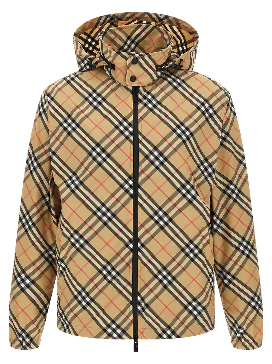 Burberry Markham Jacket For Men Lightweight Weatherproof Outerwear With Removable Hood
