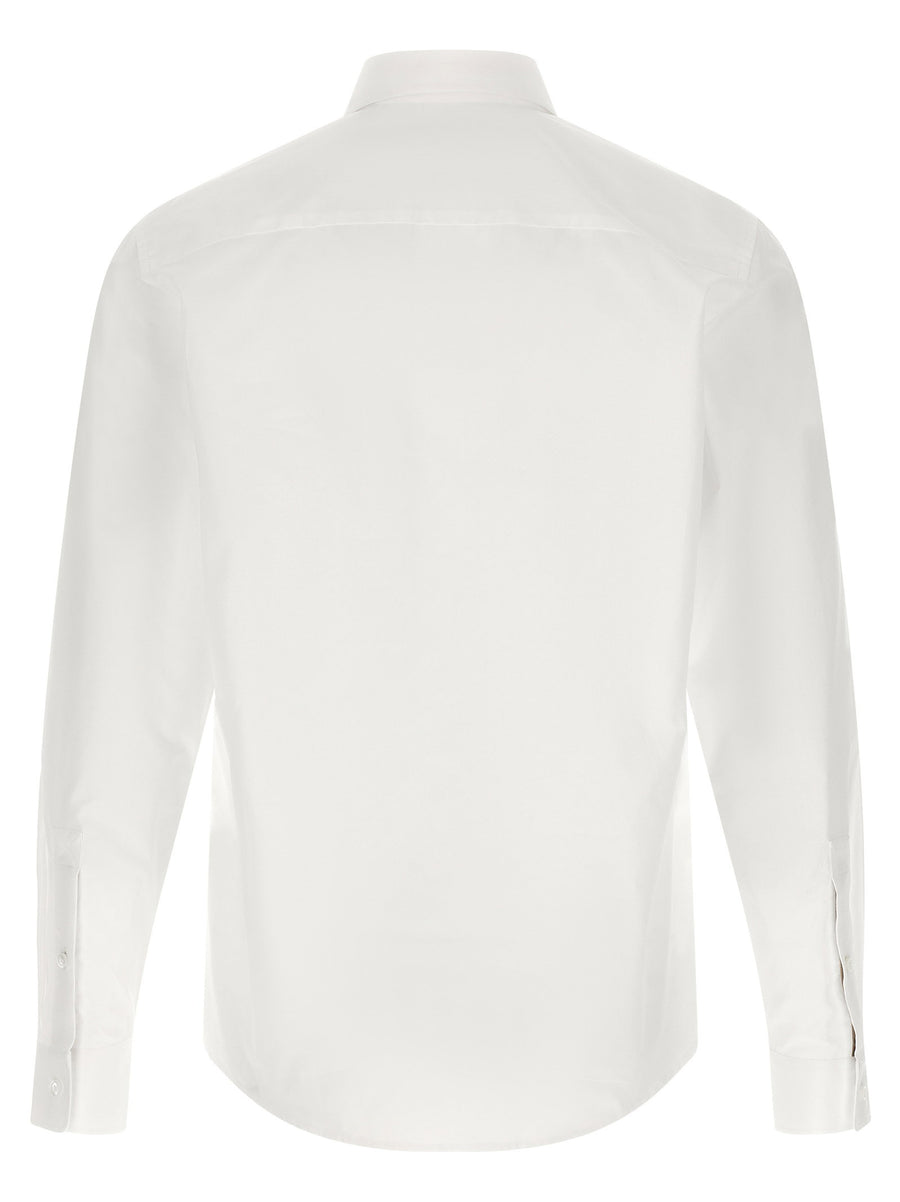Burberry Cotton Shirt For Men Timeless White Poplin Luxury Tailored Fit Signature Details