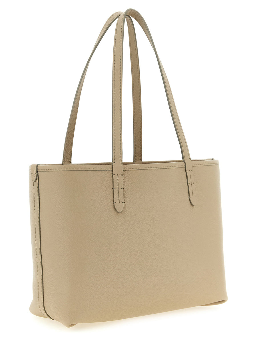 Burberry Bloomsbury Medium Reversible Shopping Bag Beige Calfskin Leather