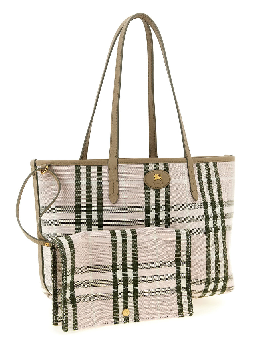 Burberry Bloomsbury Medium Reversible Shopping Bag Beige Calfskin Leather