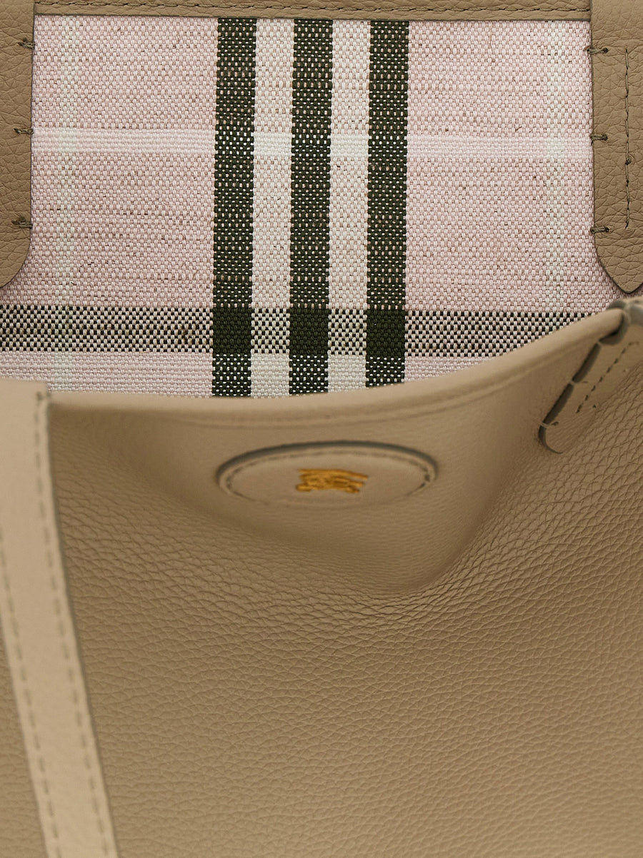 Burberry Bloomsbury Medium Reversible Shopping Bag Beige Calfskin Leather